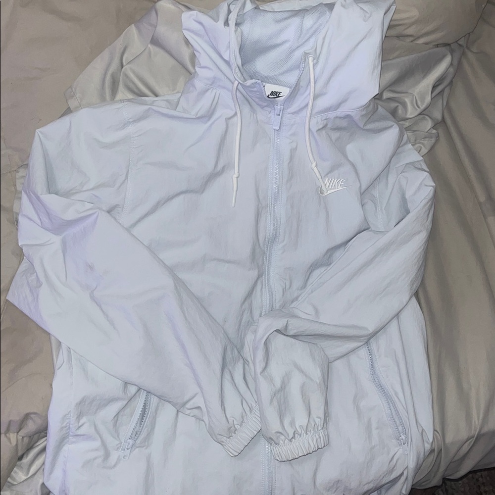 Nike Light Blue Windbreaker Rain Jacket